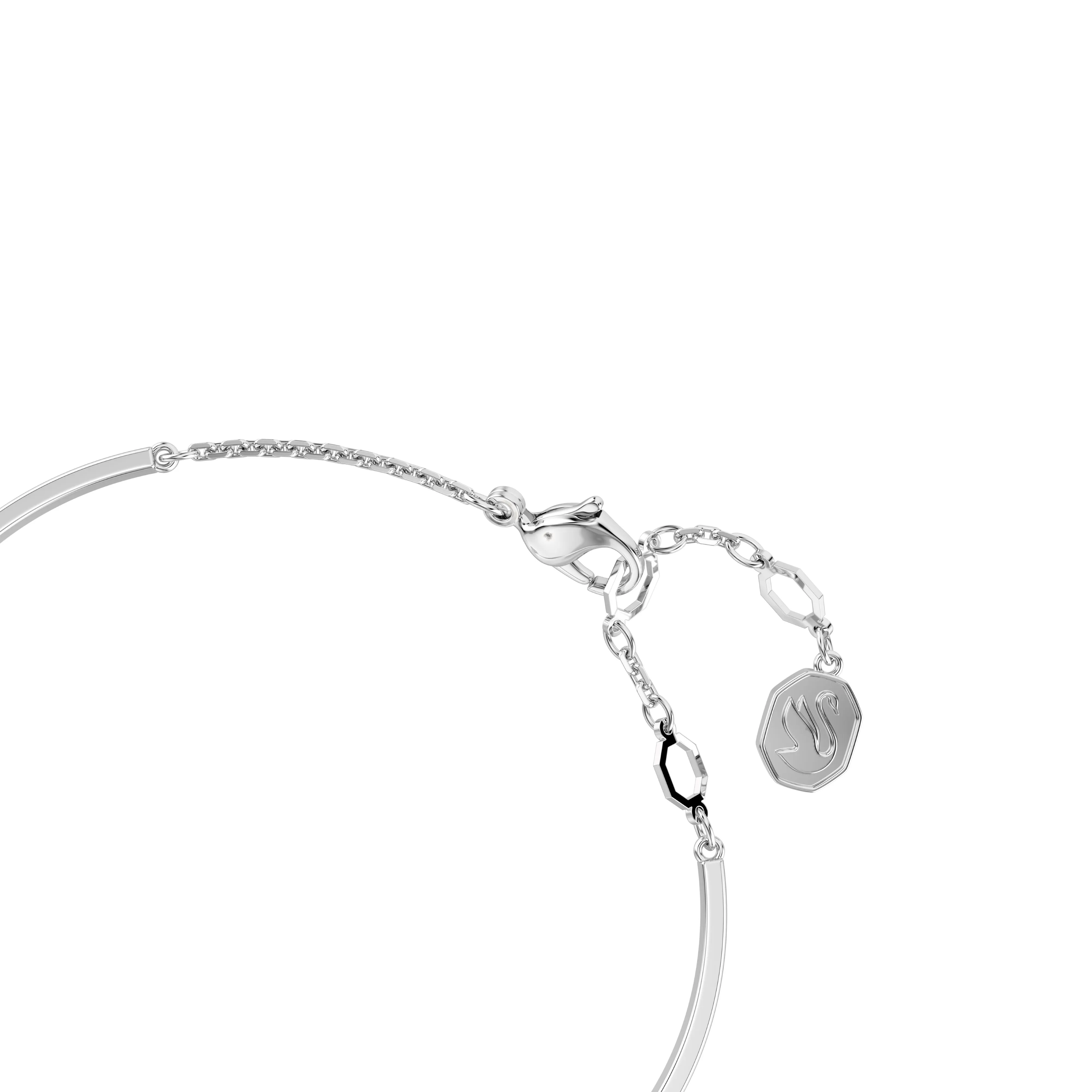 Swarovski Rhodium Hyperbola Heart Bangle