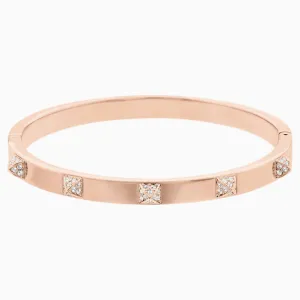 Swarovski Tactic Bangle White Rose-Gold Tone Size S