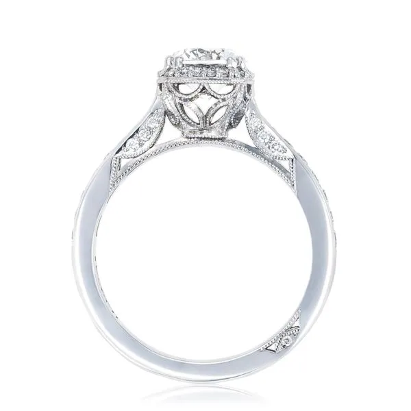 Tacori Channel-Set Engagement Ring w/ Cushion Bloom