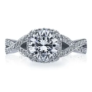 Tacori Engagement Ring with Pave-Set Diamonds