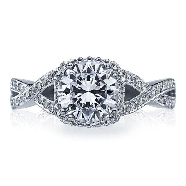 Tacori Engagement Ring with Pave-Set Diamonds