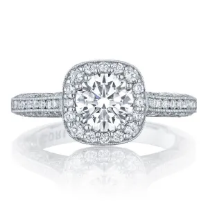 Tacori Pave Halo Diamond Engagement Ring