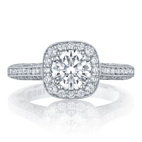 Tacori Pave Halo Diamond Engagement Ring
