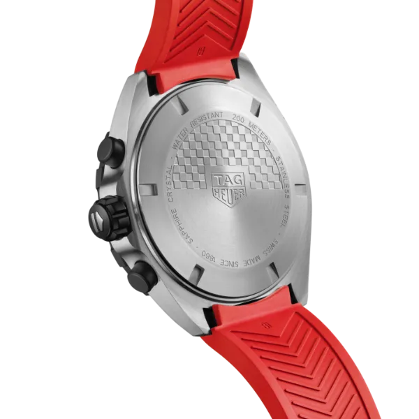 Tag Heuer Formula 1 Red Silicone Strap Red Dial Chronograph Quartz Watch for Gents - CAZ101AN.FT8055