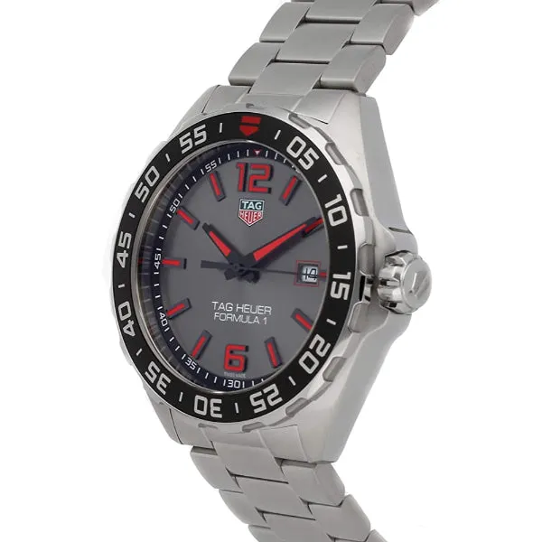 Tag Heuer Formula 1 Silver Stainless Steel Grey Dial Quartz Watch for Gents - WAZ1018.BA0842