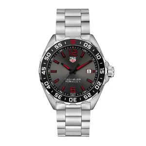 Tag Heuer Formula 1 Silver Stainless Steel Grey Dial Quartz Watch for Gents - WAZ1018.BA0842