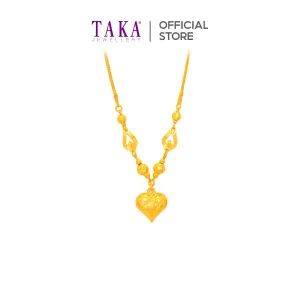 TAKA Jewellery 916 Gold Necklace Heart-shaped