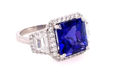 Tanzanite and Diamond Ring