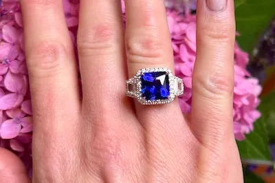 Tanzanite and Diamond Ring