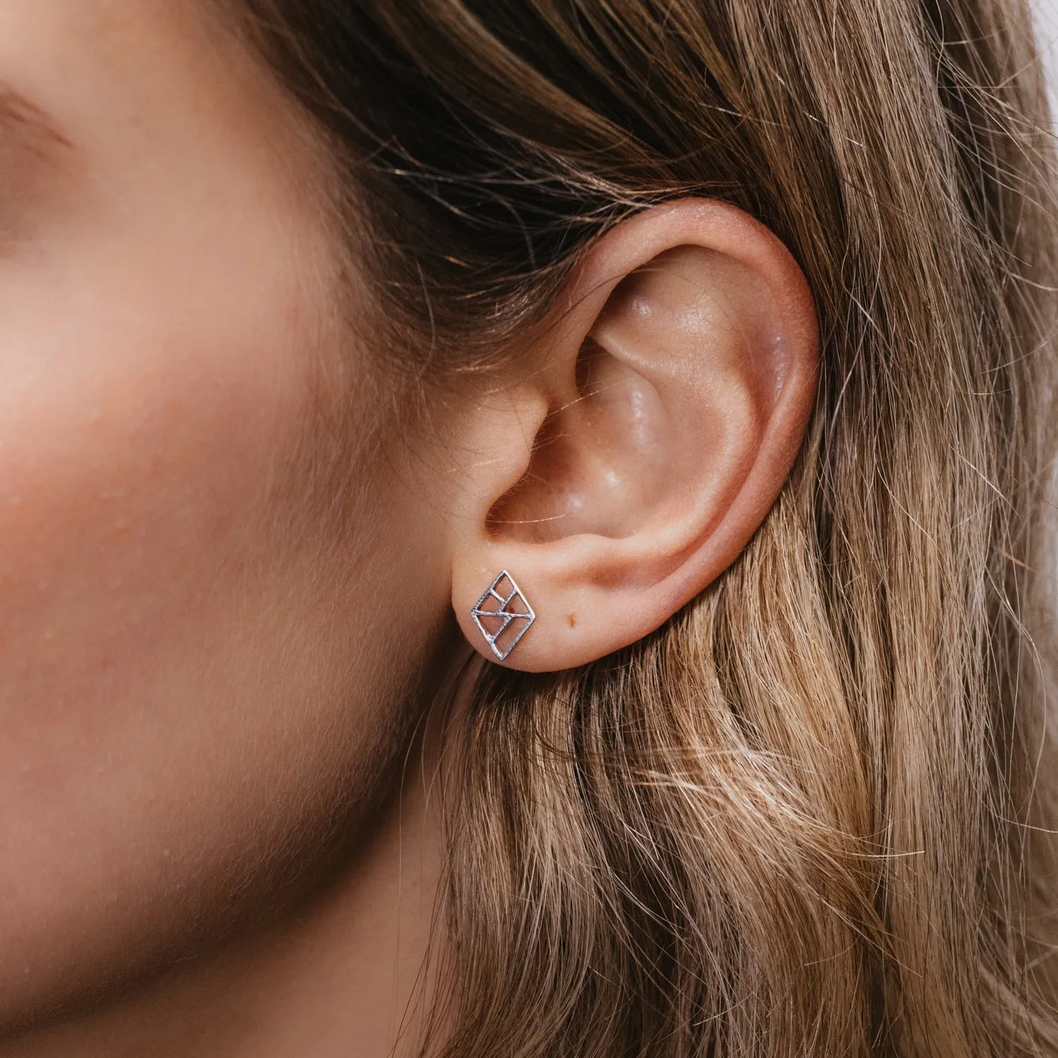 The Baraka Earring in White Gold
