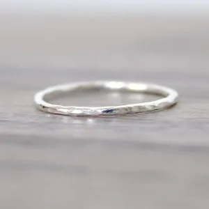 Thin Silver Stacker Ring