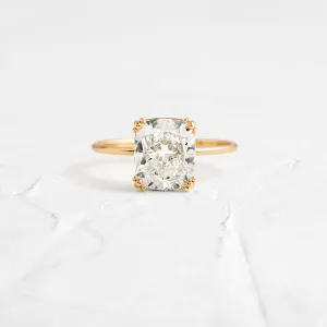 Threaded Ring, Cushion Cut