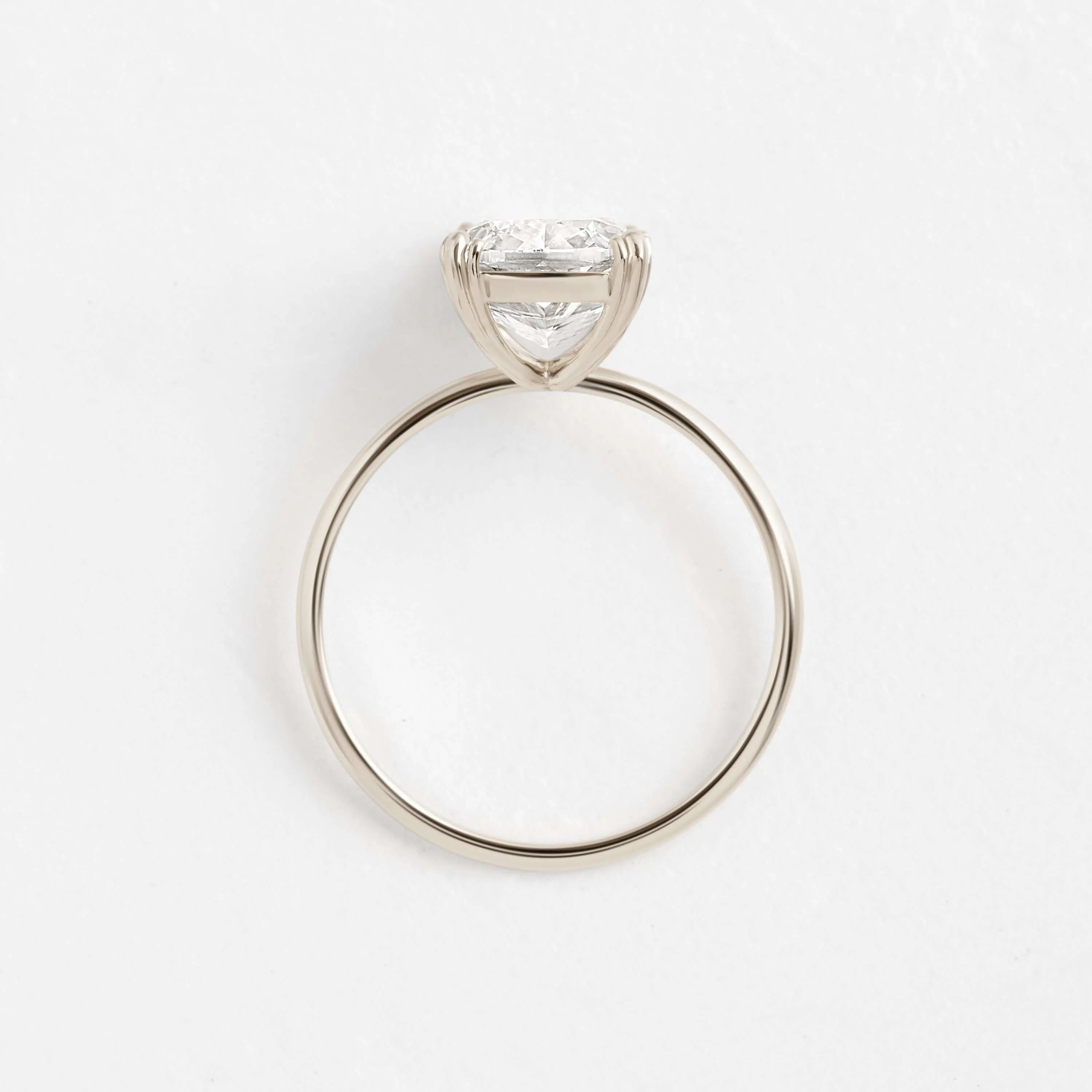 Threaded Ring, Cushion Cut