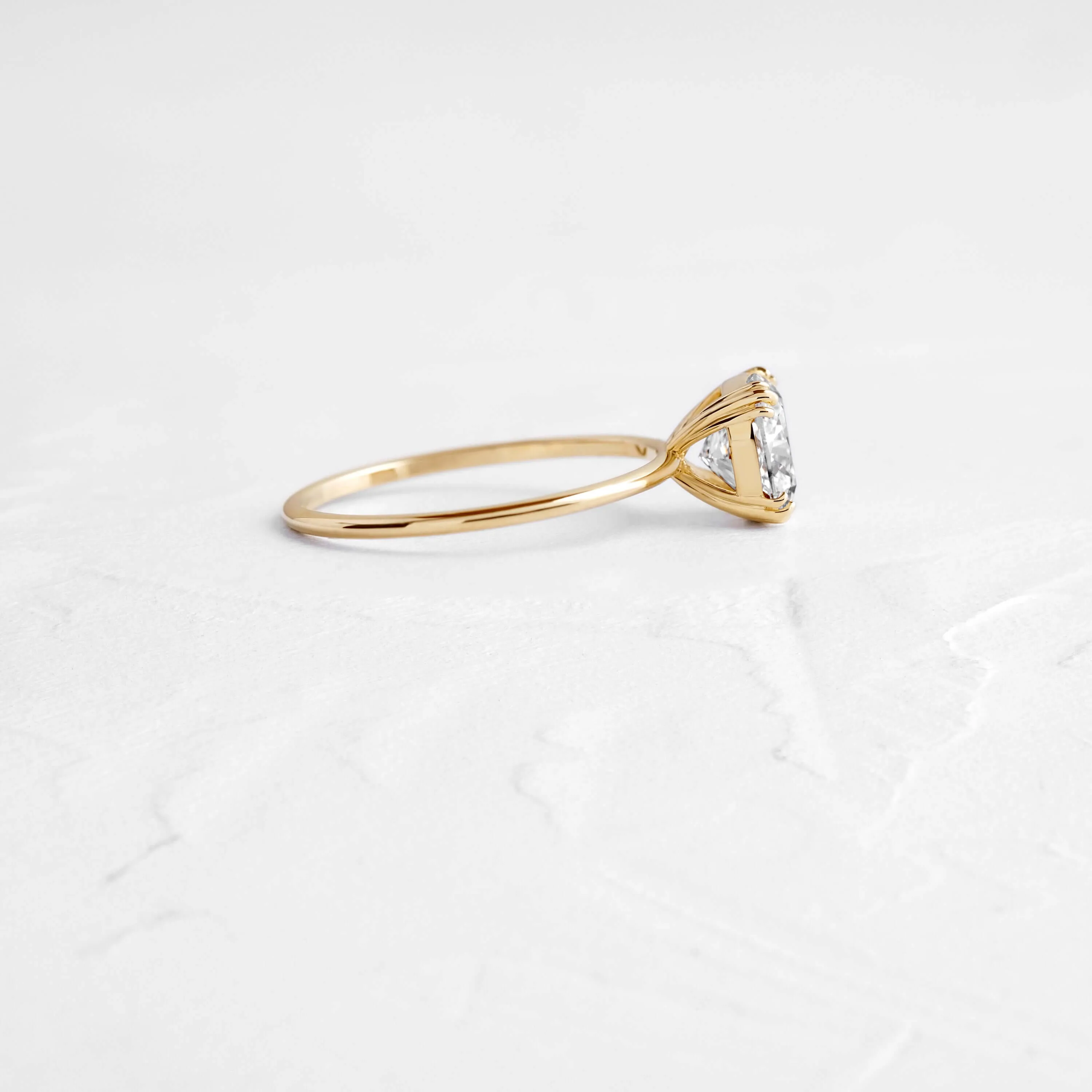 Threaded Ring, Cushion Cut