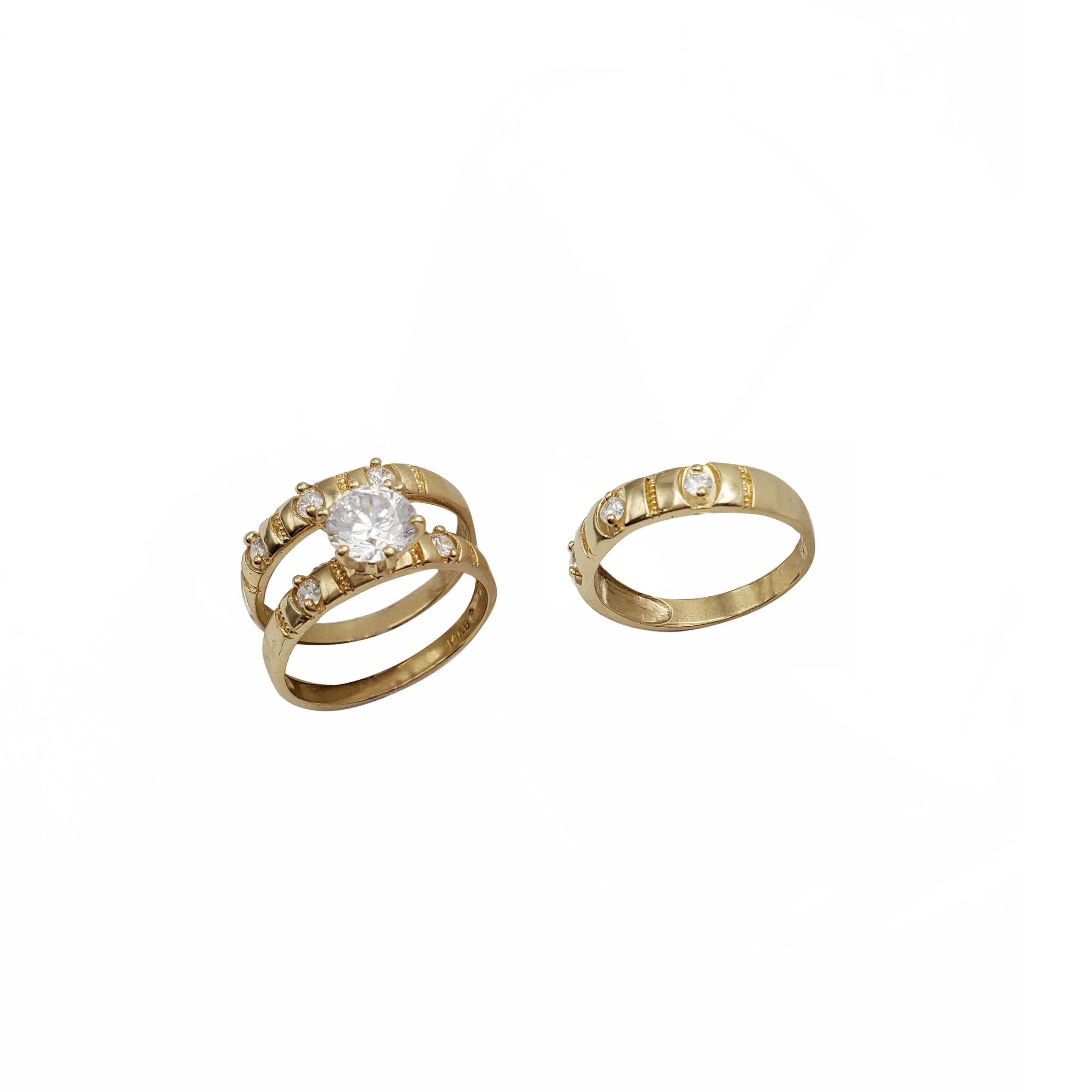 Three-Piece Set Engagement Rings (14K)