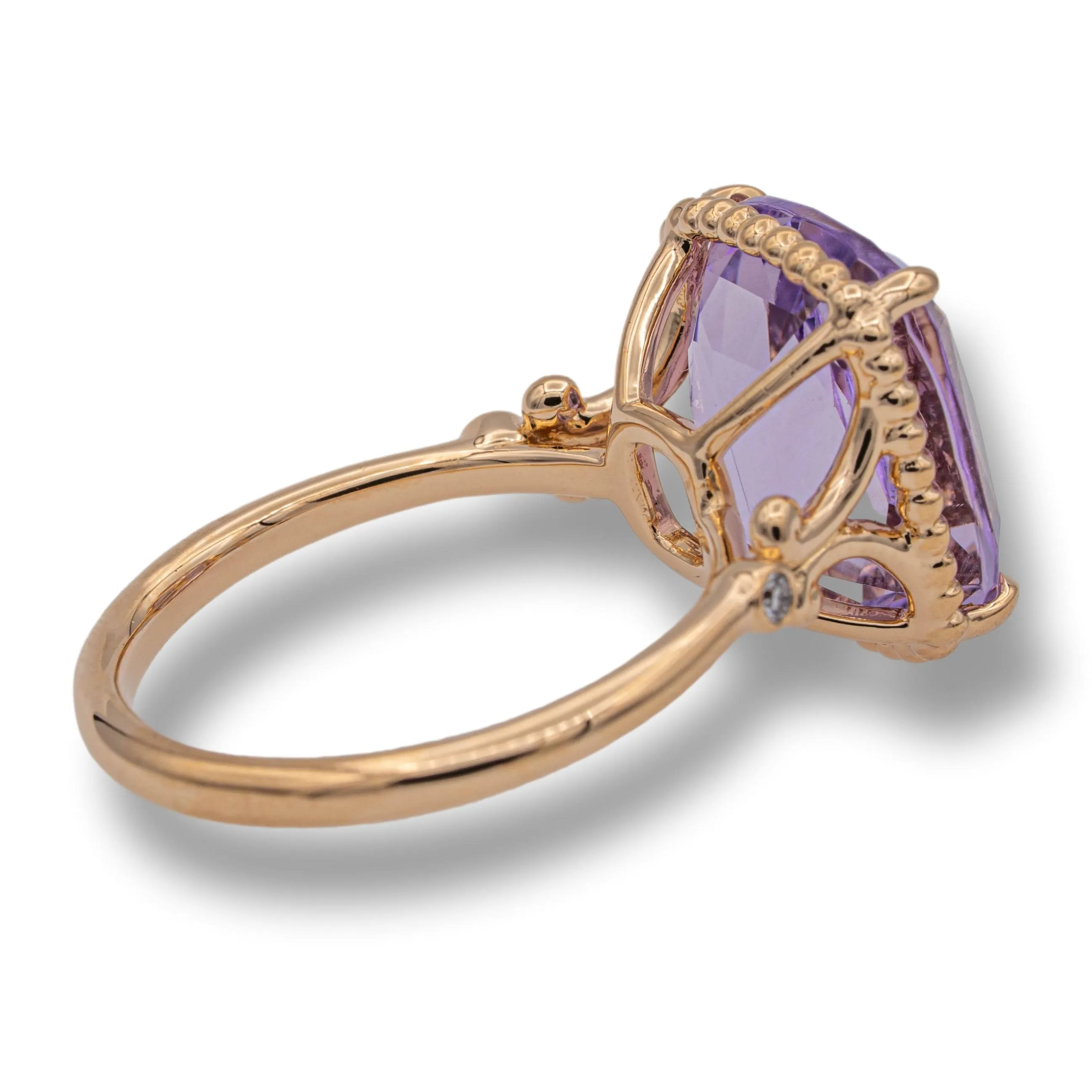 Tiffany & Co. Amethyst and Diamond Sparklers Cocktail Ring in 18K Rose Gold