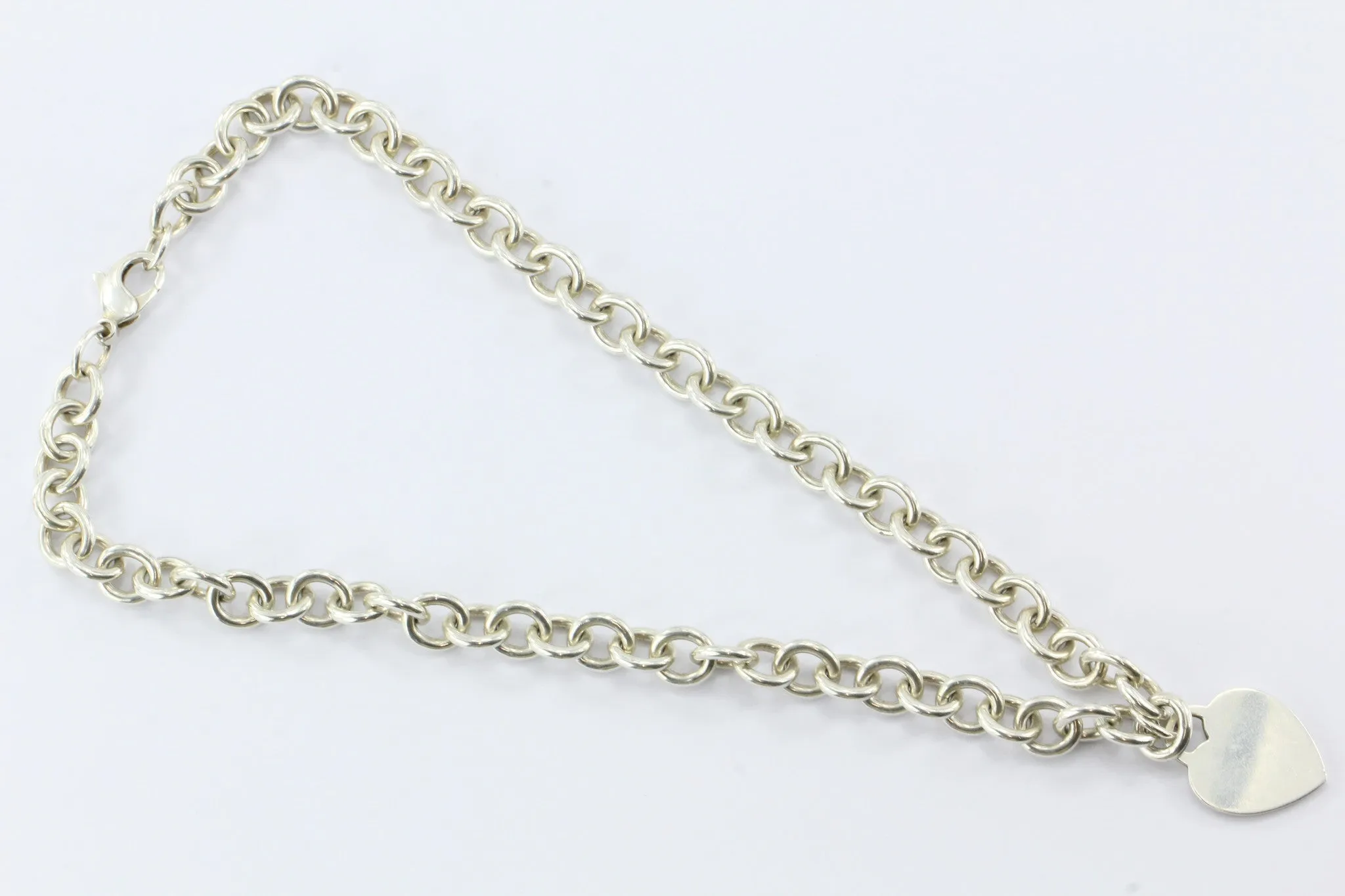 Tiffany & Co Sterling Silver Heart Tag Necklace 18"