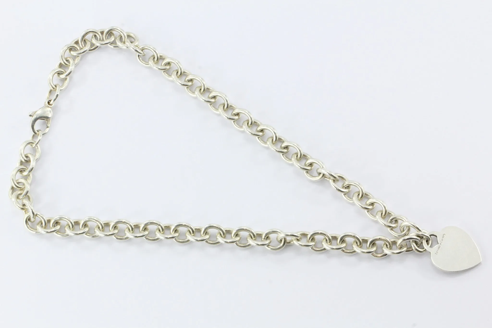 Tiffany & Co Sterling Silver Heart Tag Necklace 18"