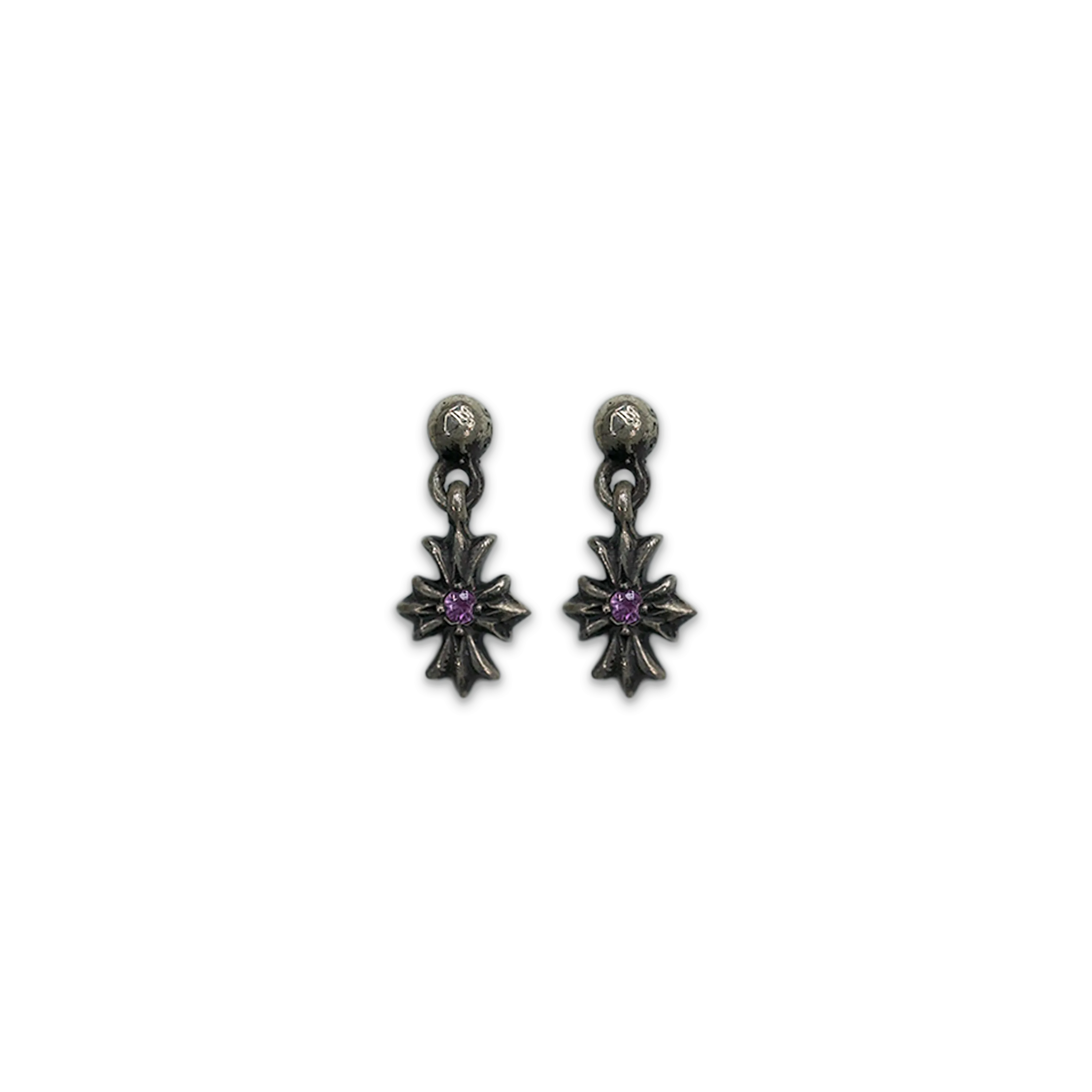Tiny E Dangle Ruby Earrings
