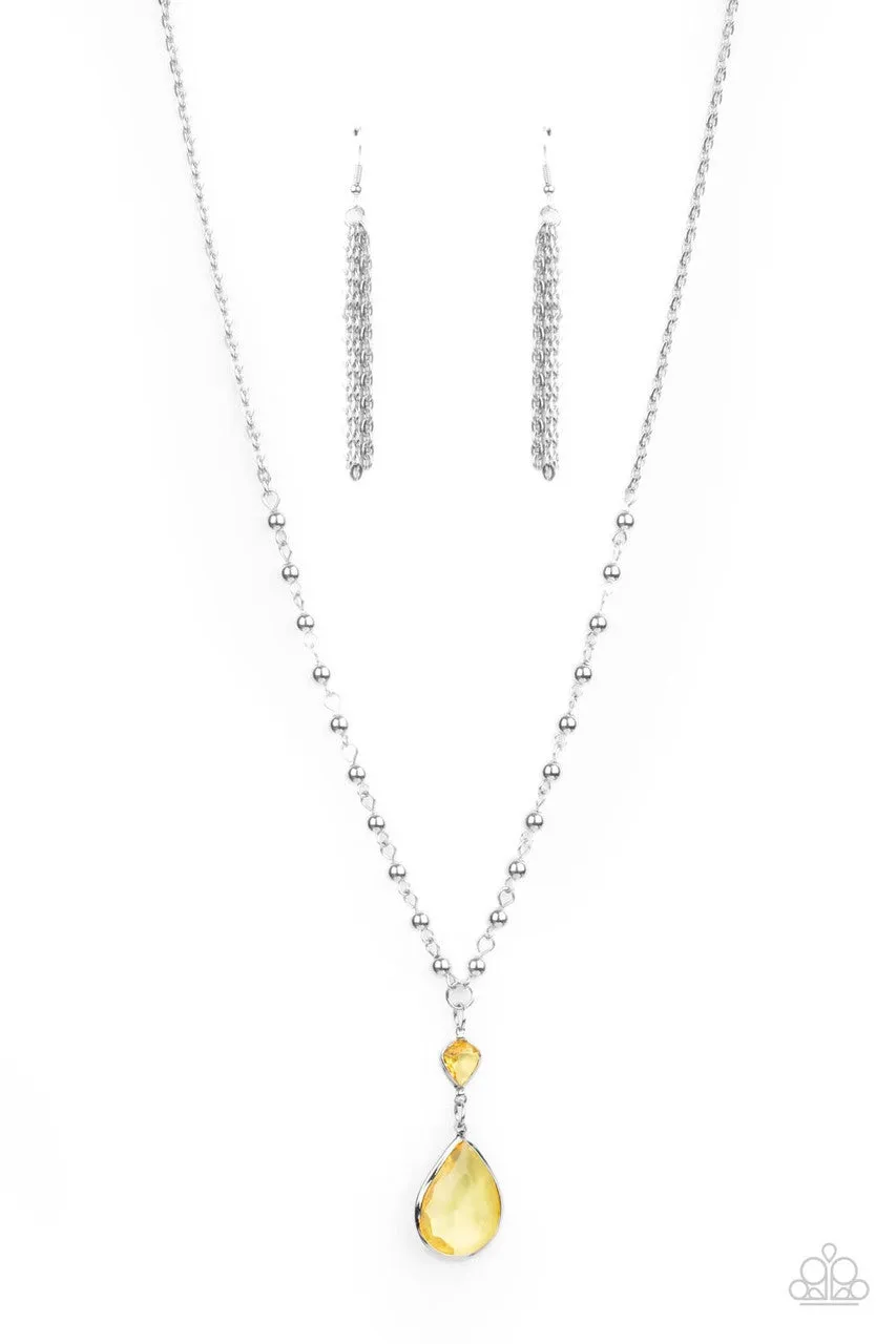 Titanic Splendor Yellow Paparazzi Necklace