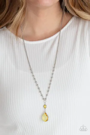 Titanic Splendor Yellow Paparazzi Necklace
