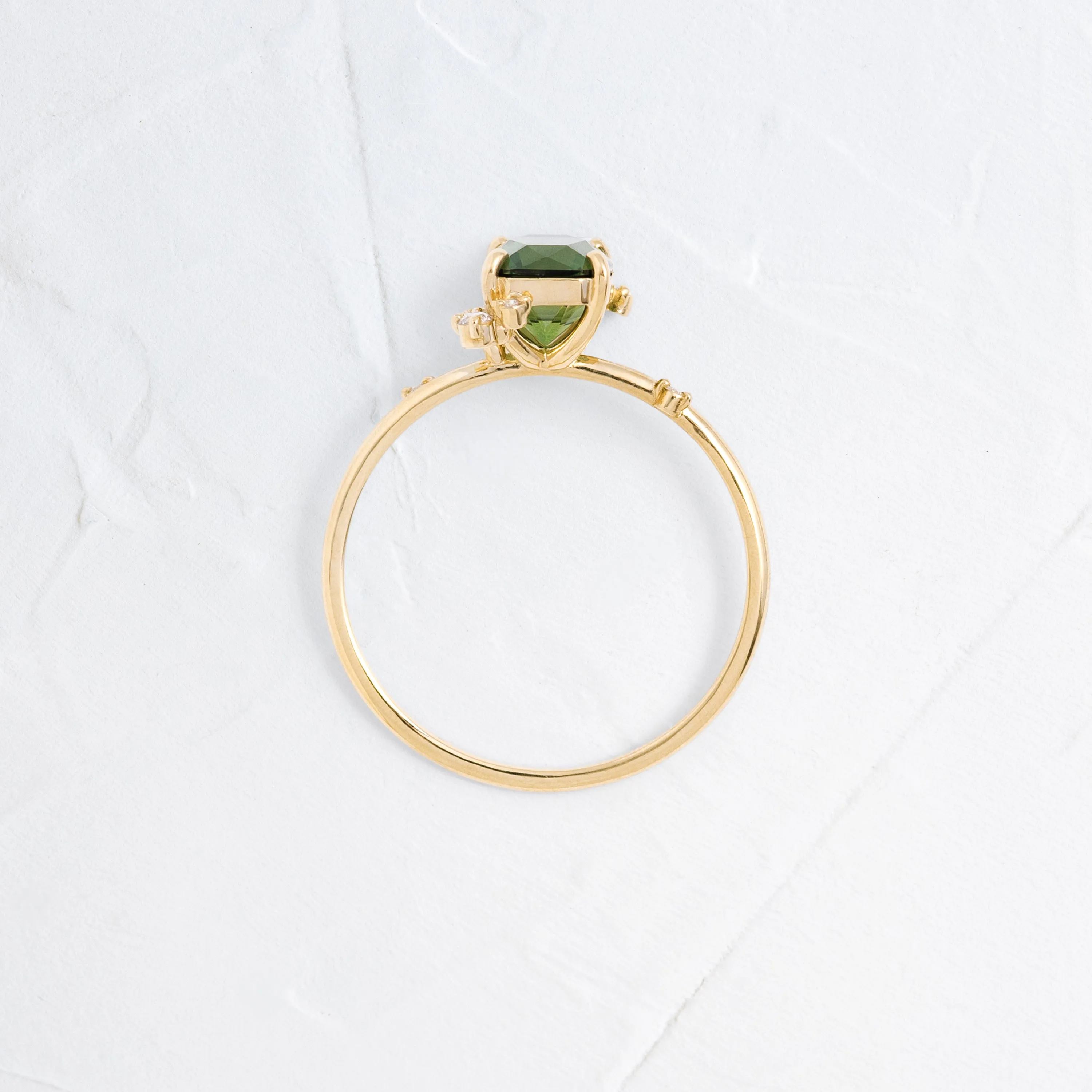 To A Flame Ring, 1.69ct. Green Thai Sapphire