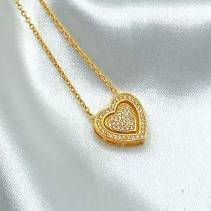 Trinity Gold Vermeil Love Heart Necklace