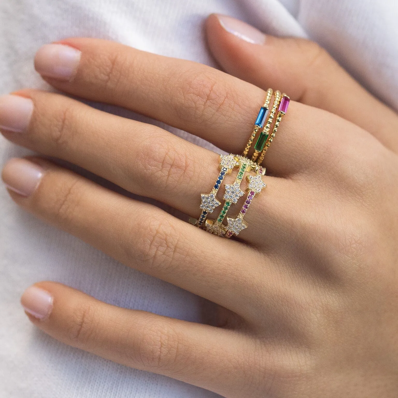 Trio Stars Rings