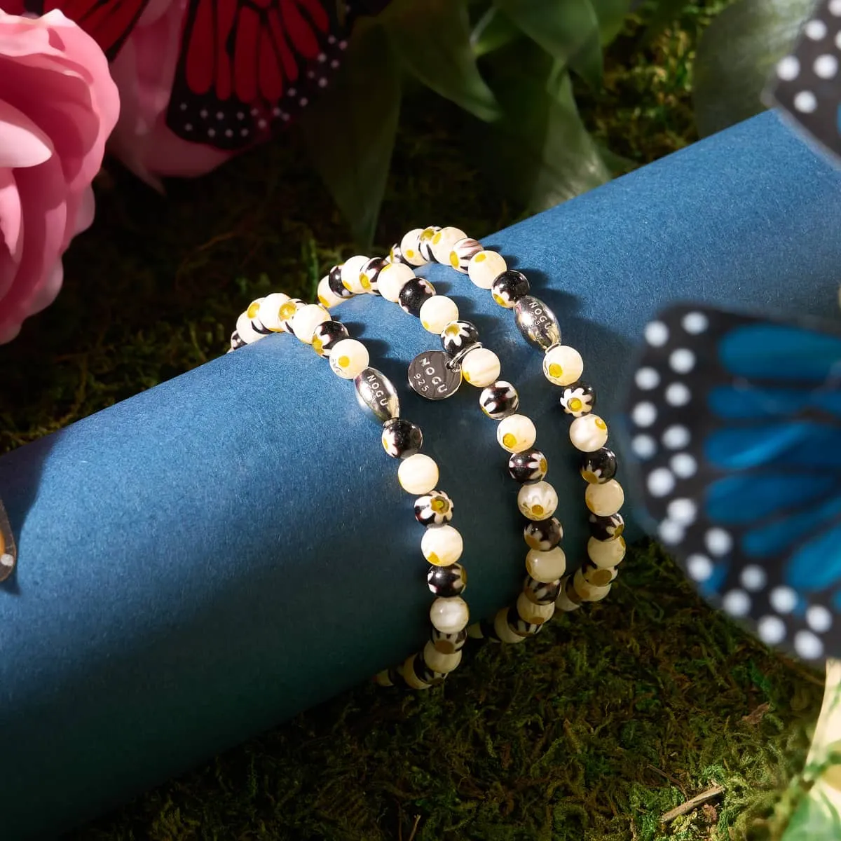 Tuscan Tulip | .925 Sterling Silver | Millefiori Bracelet