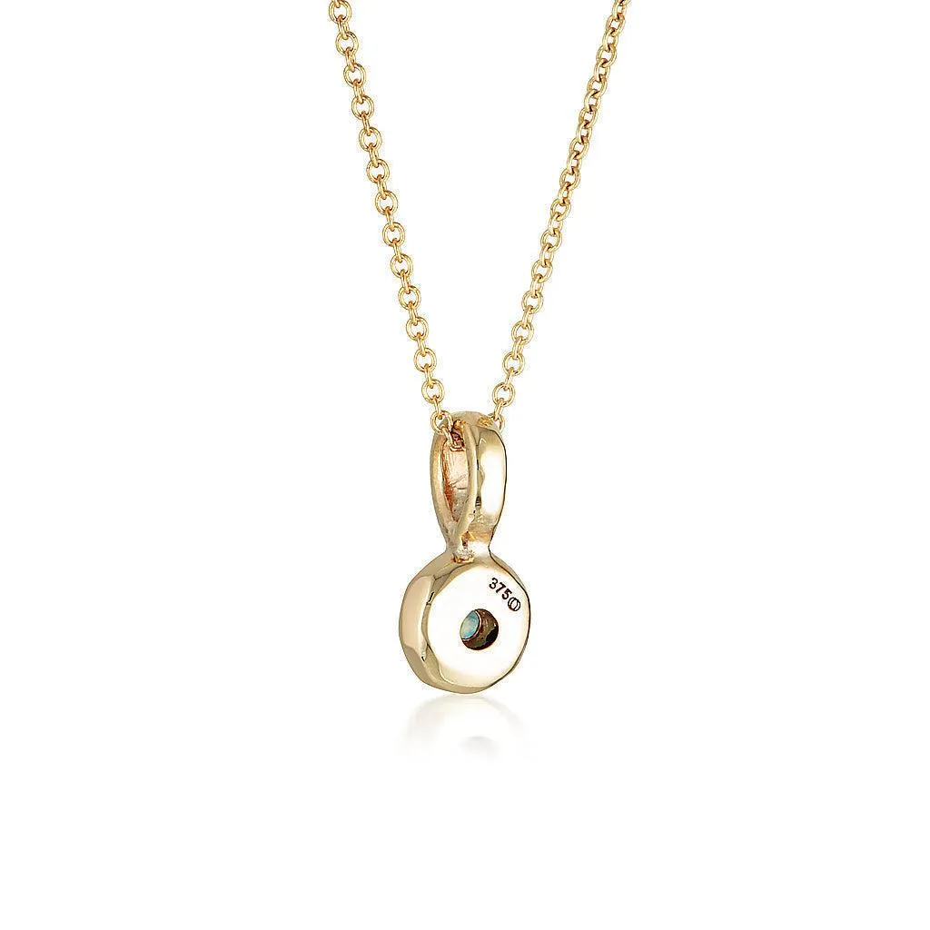U- Gold Parti Sapphire Pendant