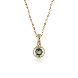 U- Gold Parti Sapphire Pendant