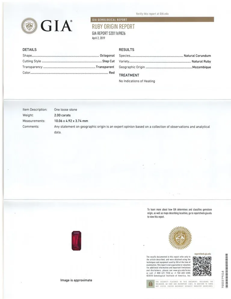 Unheated 2.00 Carat GIA Ruby, Diamond Baguette, Platinum, Gold Eternity Band