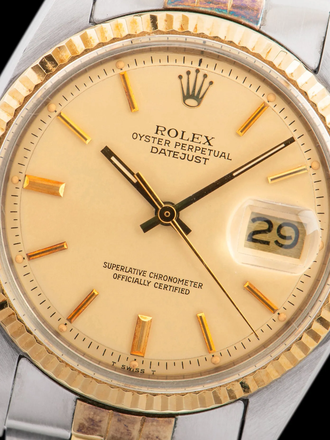 *Unpolished* 1978 Rolex Two-Tone Datejust (Ref. 1601) Satin Lemon Dial
