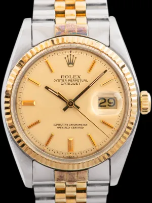 *Unpolished* 1978 Rolex Two-Tone Datejust (Ref. 1601) Satin Lemon Dial