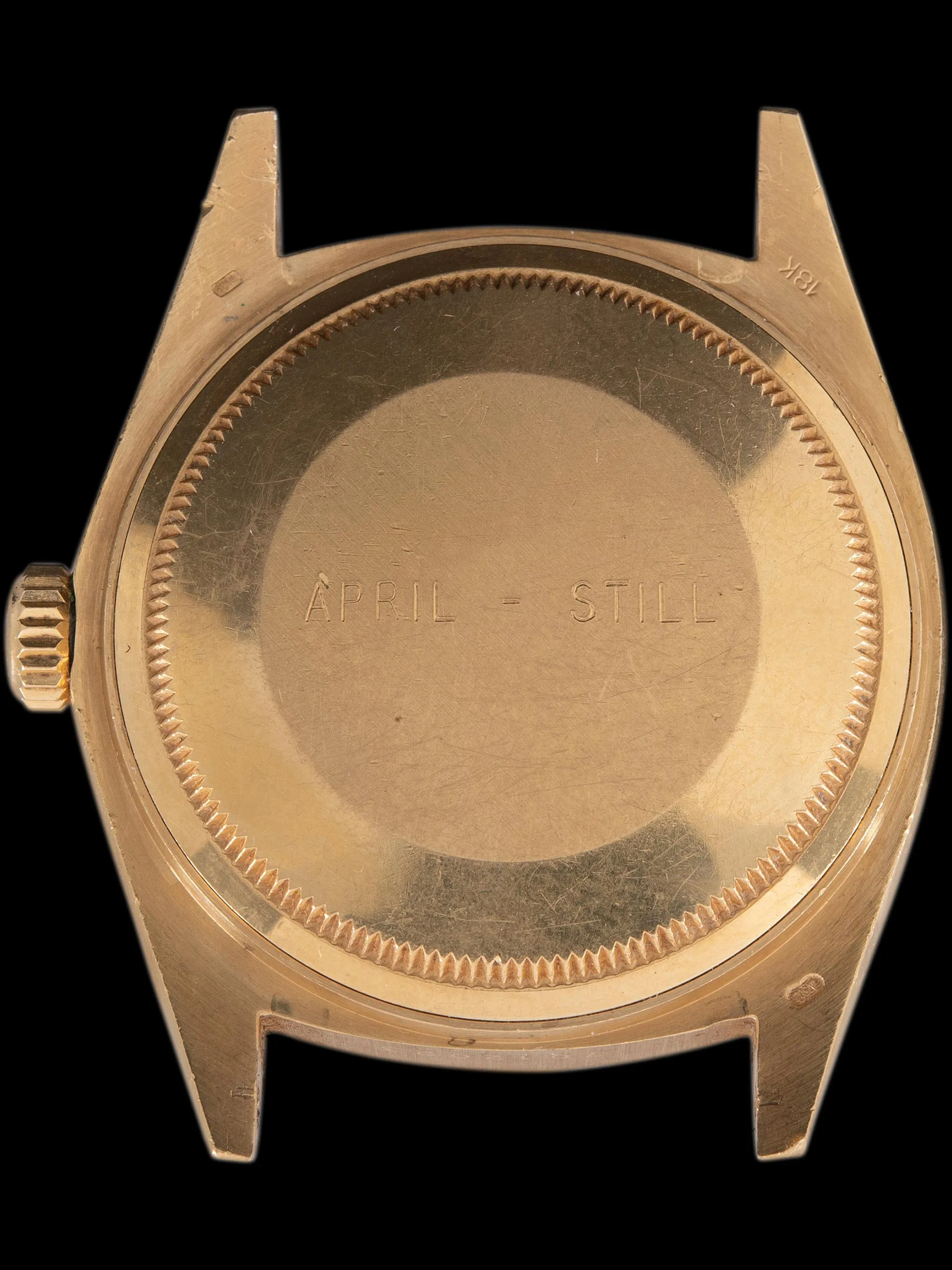 *Unpolished* 1981 Rolex Day-Date 18K YG (Ref. 18038) Burlwood Dial