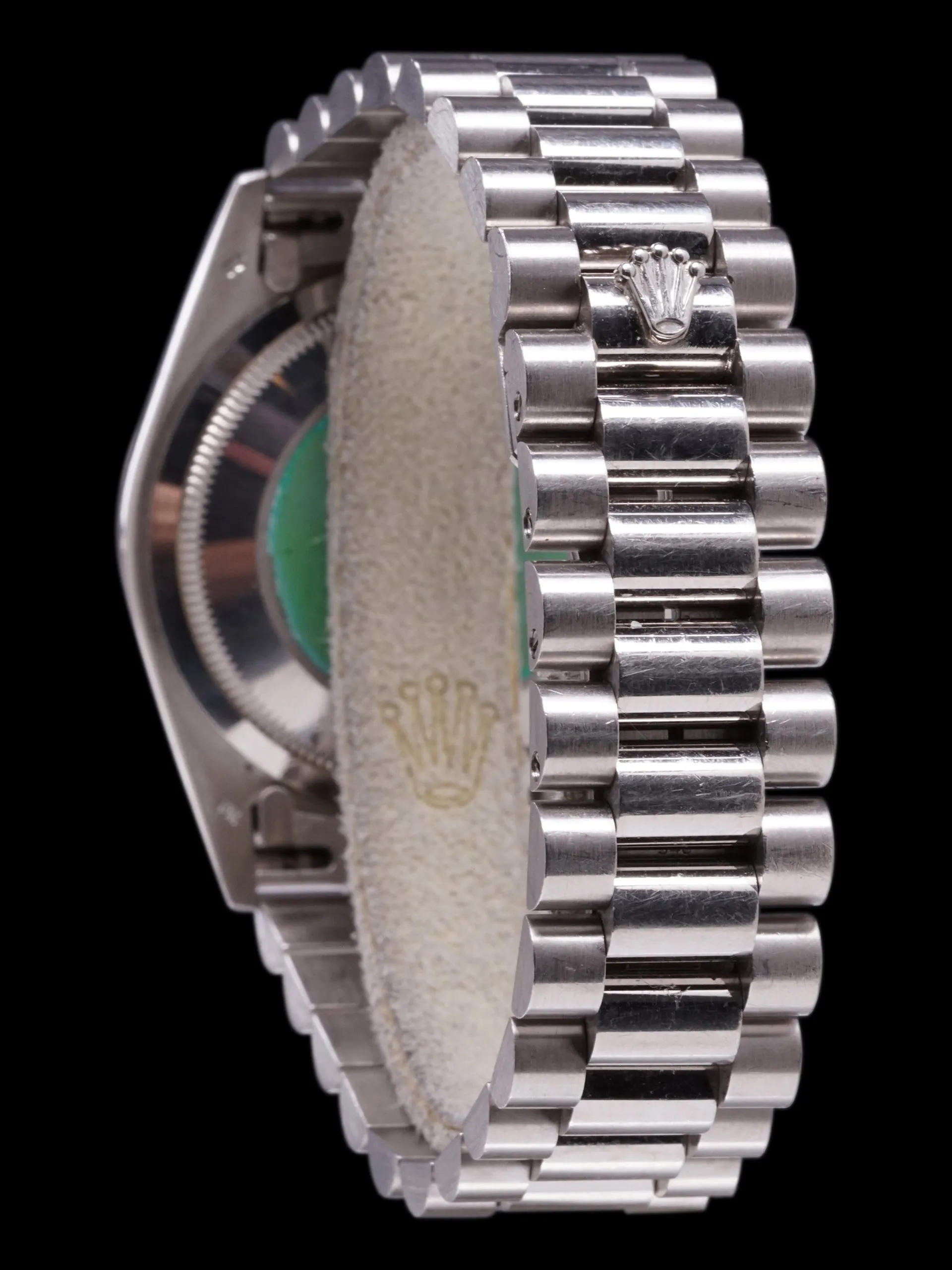 *Unpolished* 1991 Rolex Day-Date 18k WG (Ref. 18239) Silver Diamond Dial