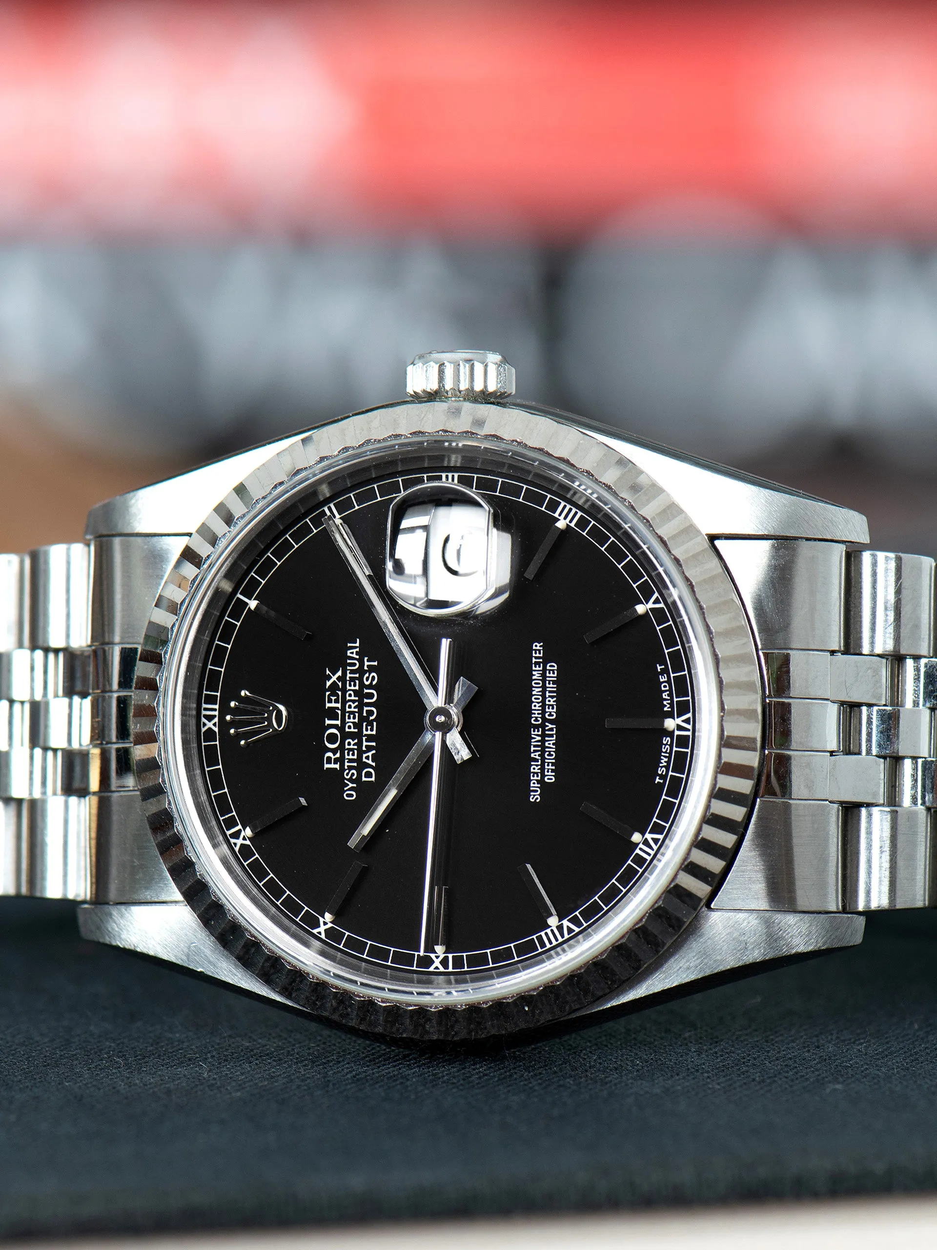 *Unpolished* 1996 Rolex Datejust (Ref. 16234) Black Dial