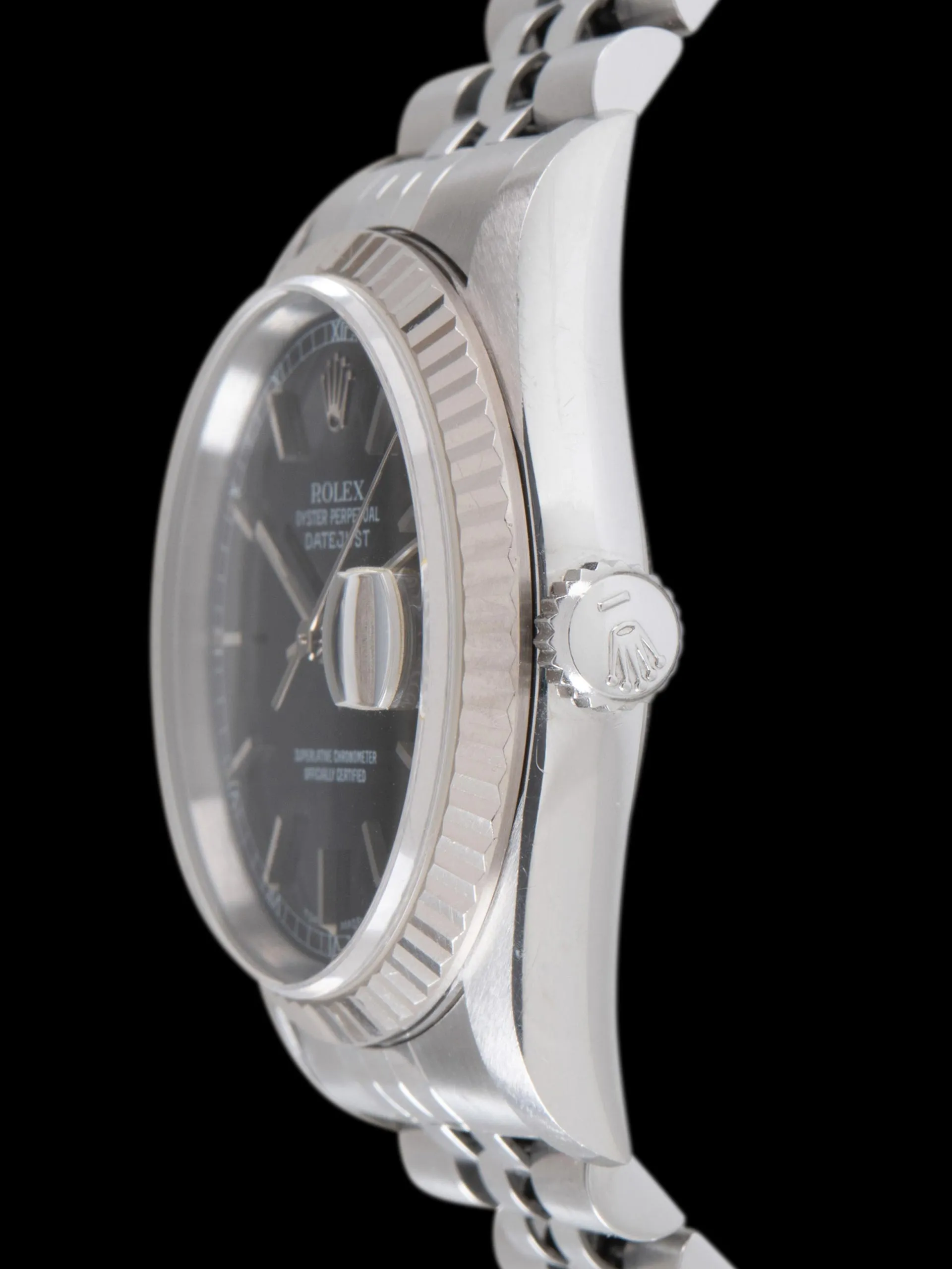 *Unpolished* 1996 Rolex Datejust (Ref. 16234) Black Dial