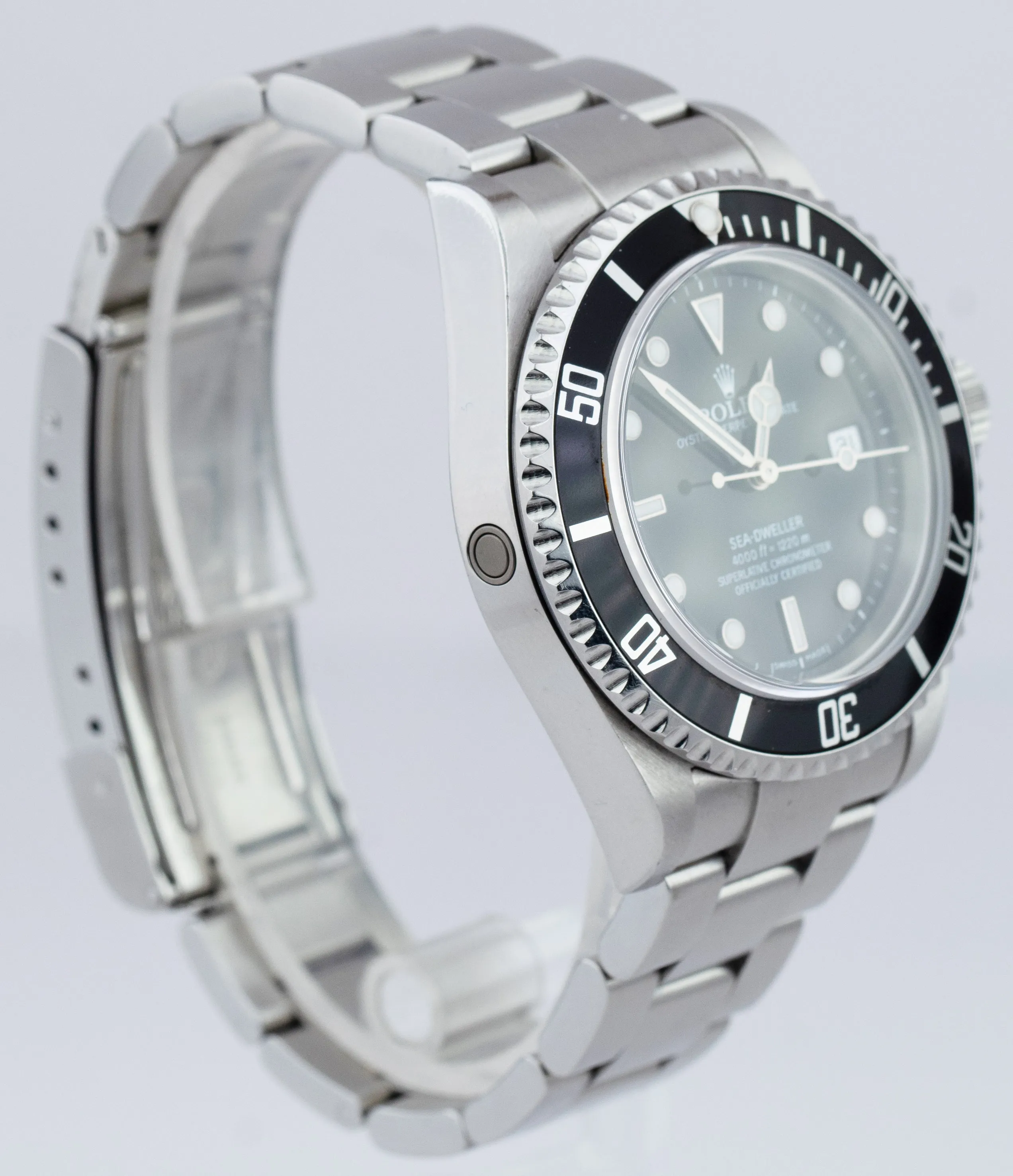 UNPOLISHED 2007 CARD Rolex Sea-Dweller 40mm NO-HOLES Steel Black Watch 16600 B P