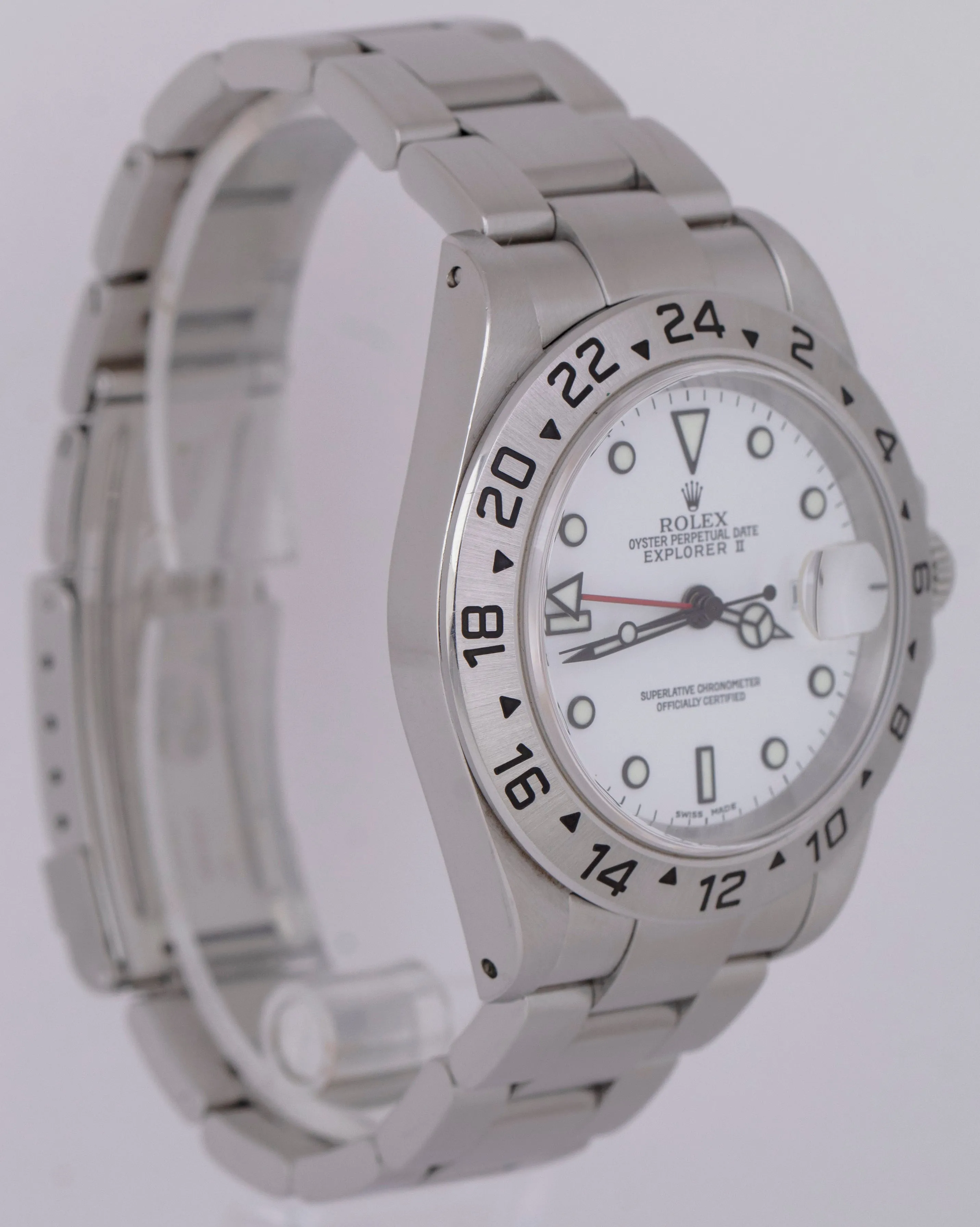 UNPOLISHED Rolex Explorer II Polar White Stainless SEL 40mm Date Watch GMT 16570