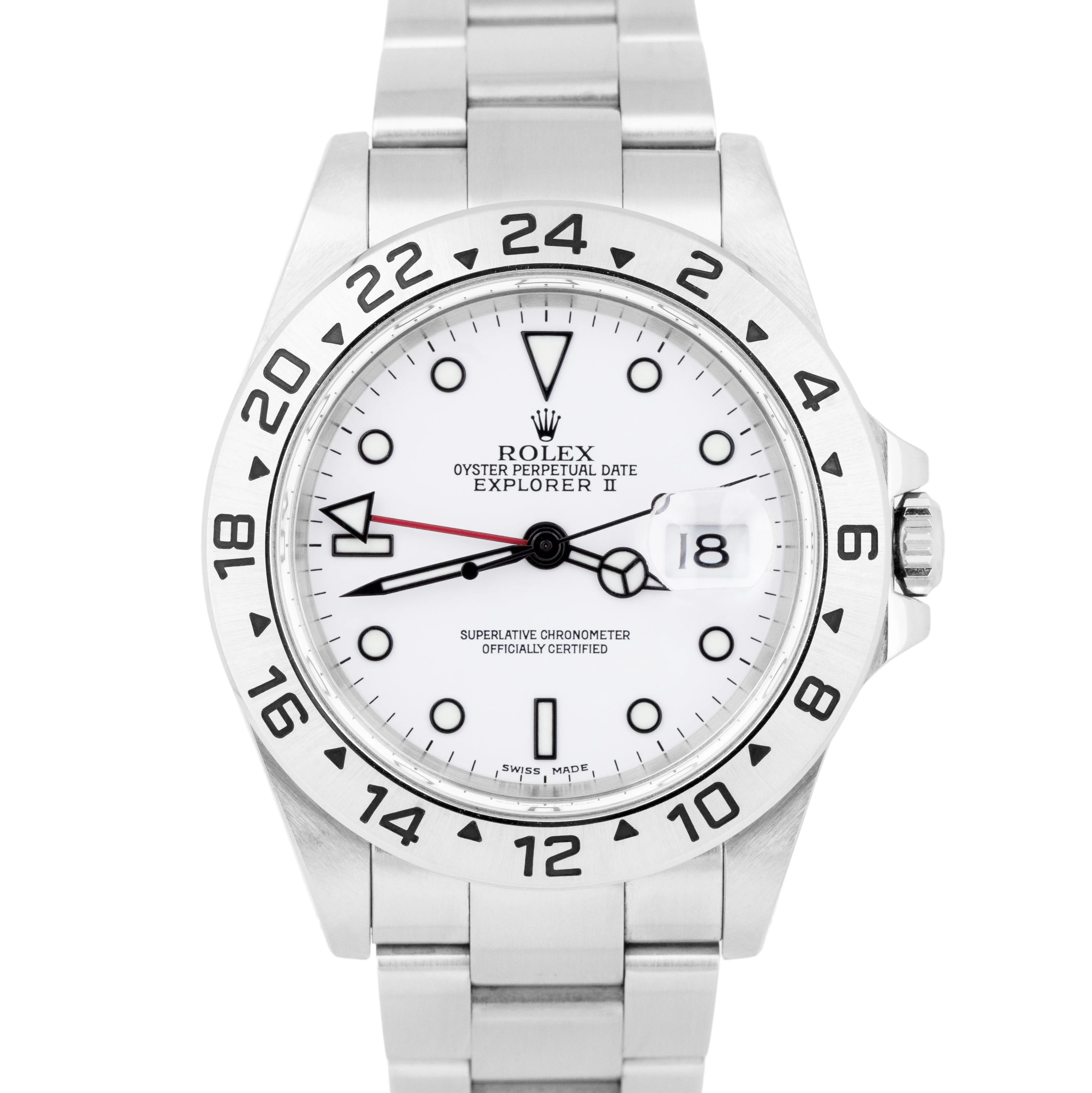 UNPOLISHED Rolex Explorer II Polar White Stainless SEL 40mm Date Watch GMT 16570