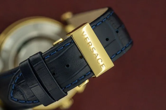 Versace V-Race Quartz Blue Dial Men's Watch VEBV00219