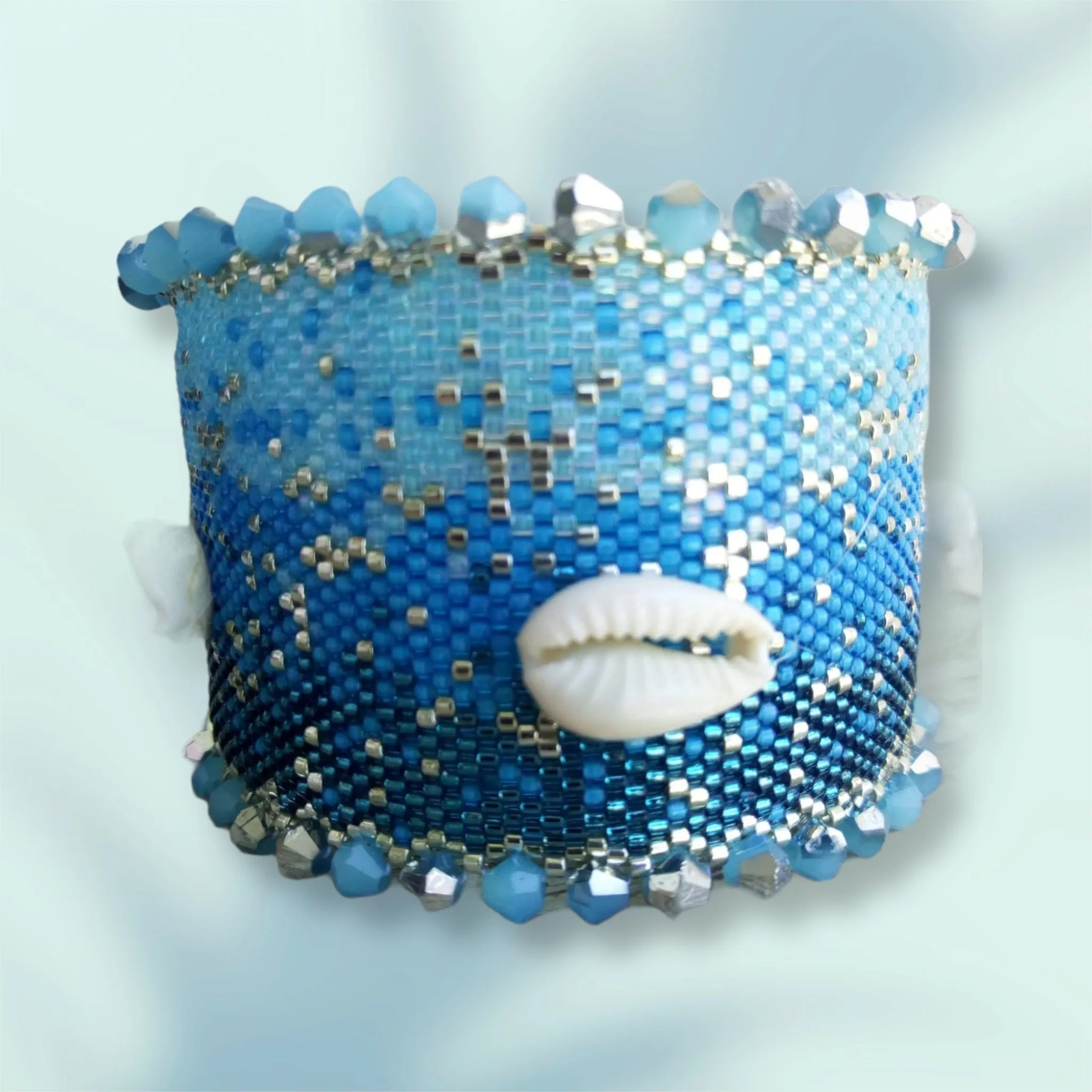 Vertical peyote Pattern - Bracelet COQUILLAGE