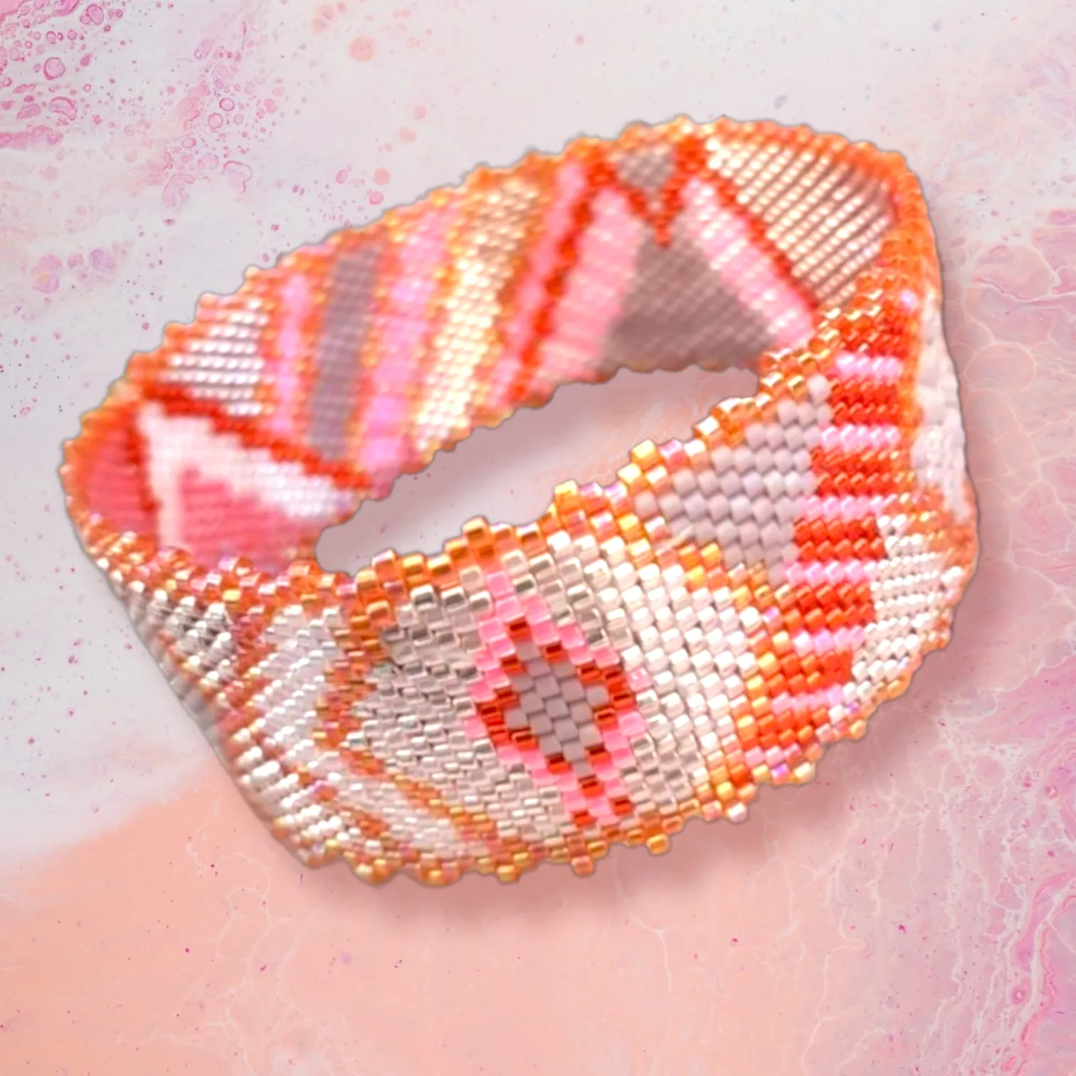 Vertical Peyote Pattern - Bracelet MALAGA