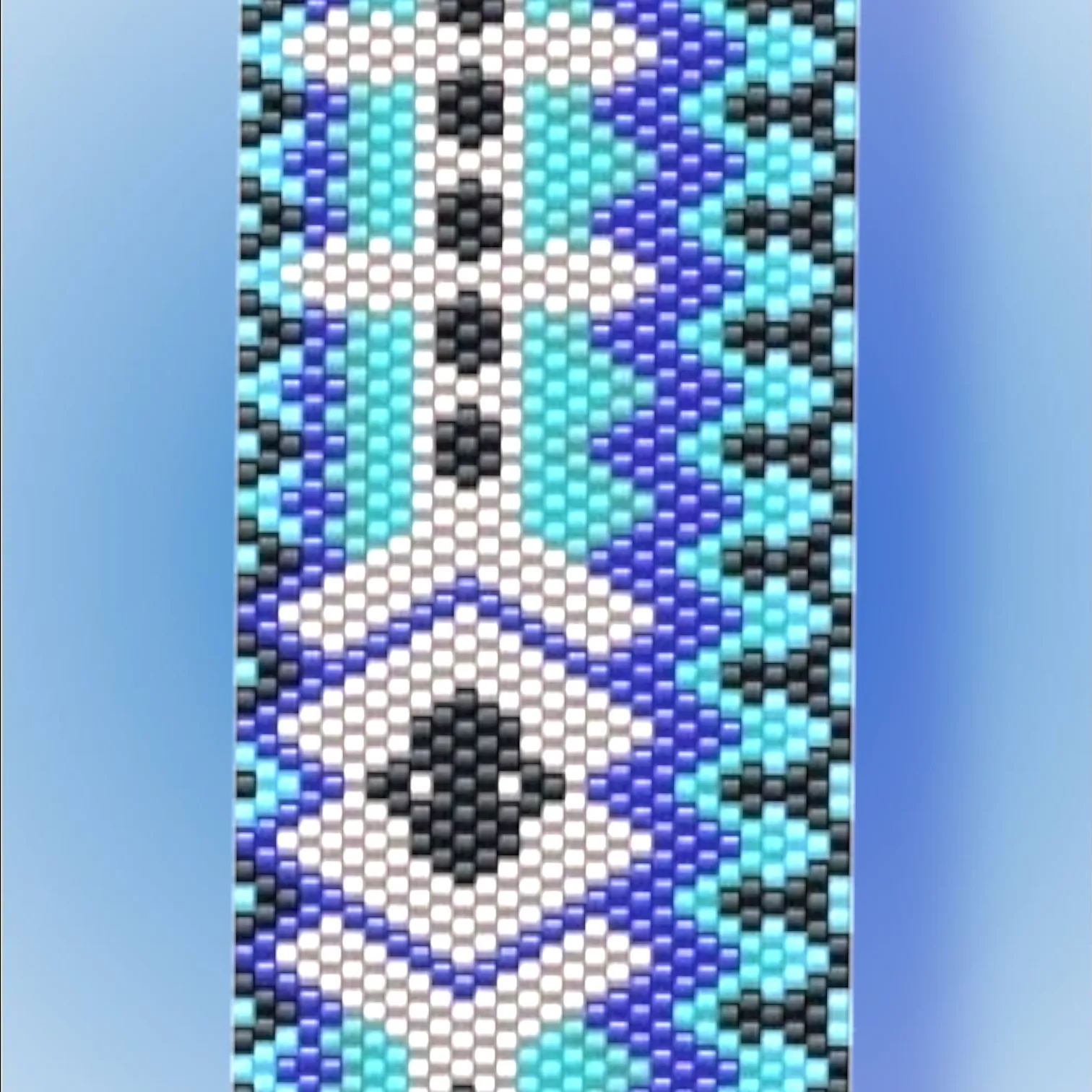 Vertical Peyote Pattern - Bracelet MYKONOS