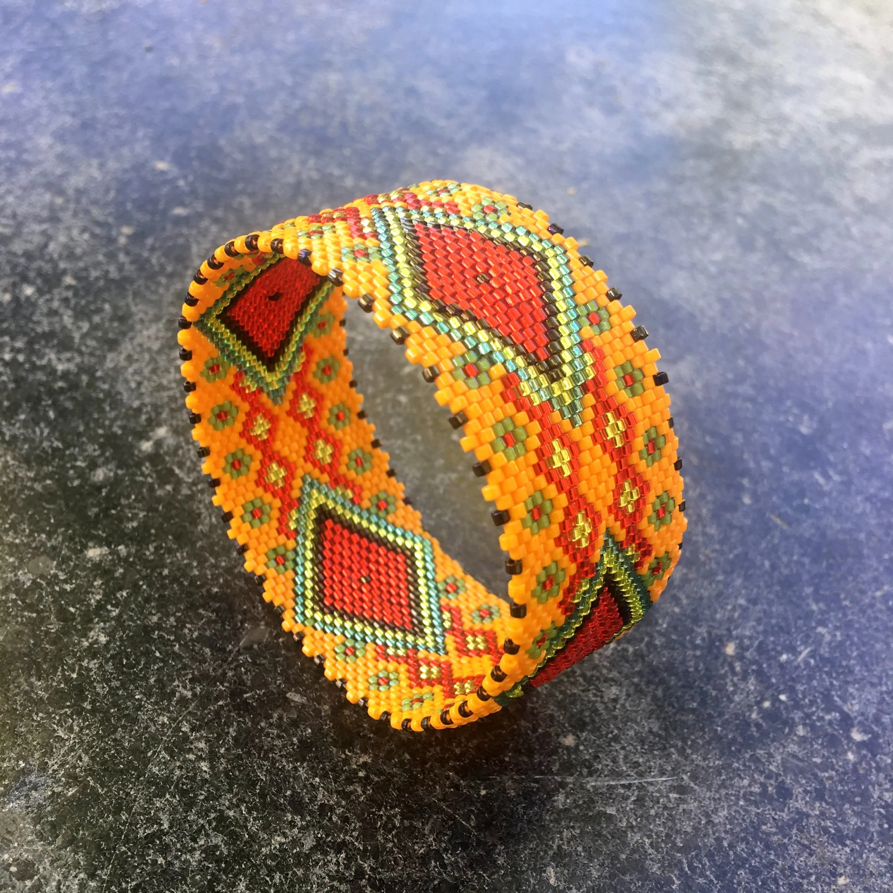 Vertical Peyote Pattern - Bracelet PROVENCE 2