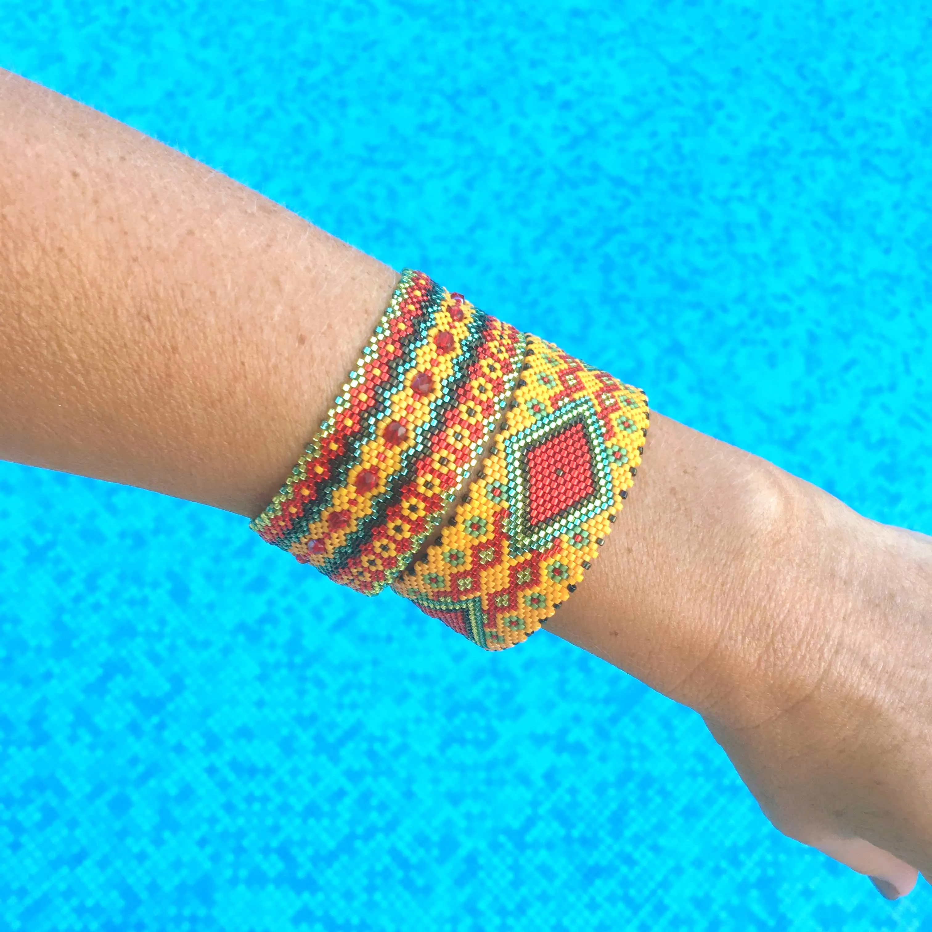 Vertical Peyote Pattern - Bracelet PROVENCE 2