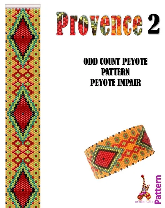 Vertical Peyote Pattern - Bracelet PROVENCE 2