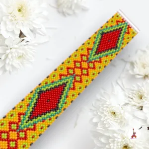 Vertical Peyote Pattern - Bracelet PROVENCE 2