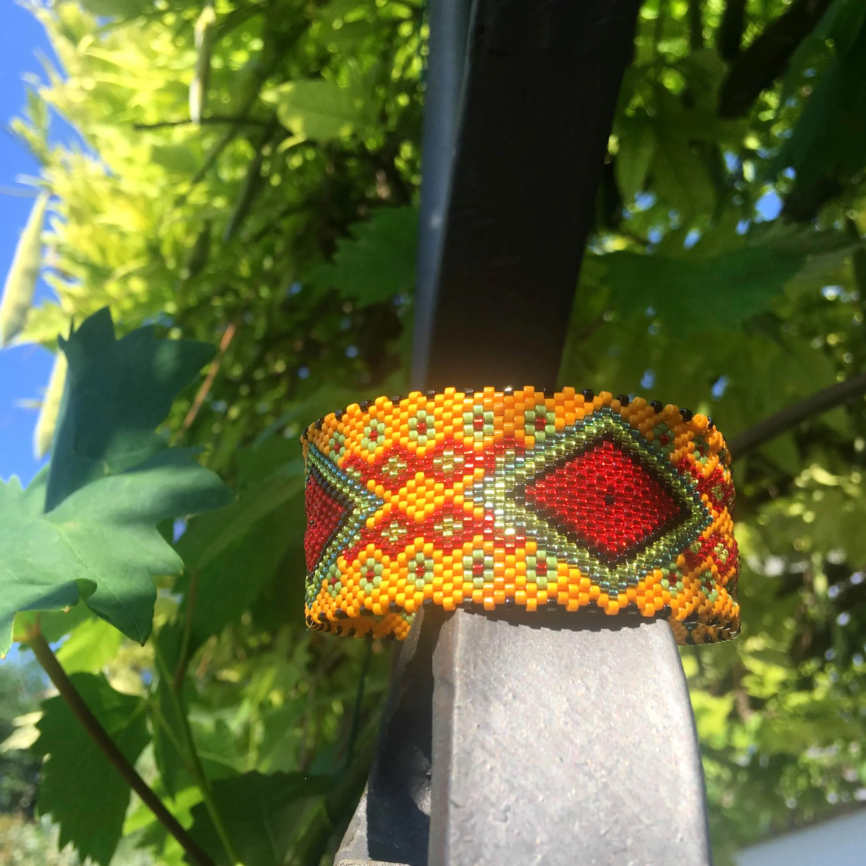 Vertical Peyote Pattern - Bracelet PROVENCE 2